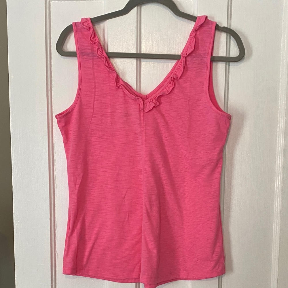 Lilly Pulitzer Pink Ruffle Tank Top - Picture 6 of 6